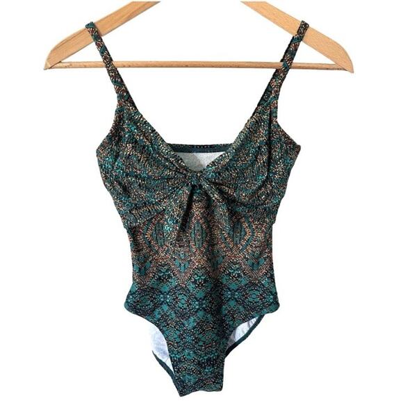 Miraclesuit Pin-up One Piece Swimsuit Pin Underwire Slimming Nile Blue Sz 16 NWT - Picture 2 of 7